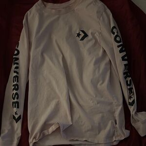 Converse Light Pink Long Sleeve with Black Logo